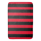 Tapis De Bain Rayures noires et rouges (devant Vertical)