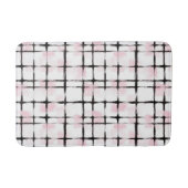 Tapis De Bain Rayures noires roses (Devant)