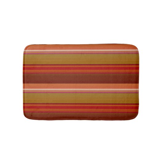 Tapis De Bain Rayures orange brûlé (Devant)