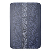 Tapis De Bain Rayures Pailletées Léopard Glam 5 (devant Vertical)
