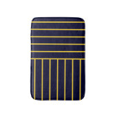 Tapis De Bain Rayures profondes bleu et jaune (Devant (Vertical))