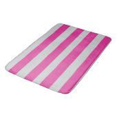 Tapis De Bain Rayures roses et grises (Angle)