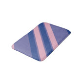 Tapis De Bain Rayures roses et nuances de violet (Angle)