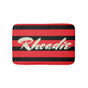 Tapis De Bain Rayures rouges et noires