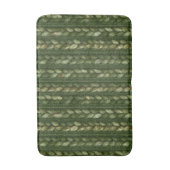 Tapis De Bain Rayures tressées vertes Cozy (Devant (Vertical))