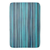 Tapis De Bain Rayures turquoise et bleues ondulées (devant Vertical)