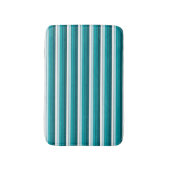 Tapis De Bain Rayures Vert Bleu Blanc Turquoise (Devant (Vertical))