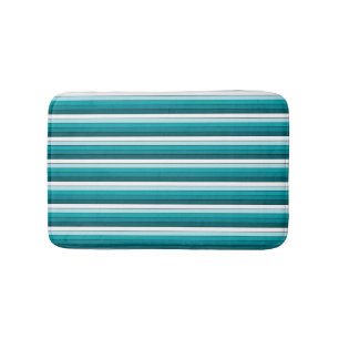 Tapis De Bain Rayures Vert Bleu Blanc Turquoise