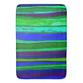 Tapis De Bain rayures vertes et bleues (devant Vertical)