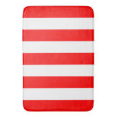 Tapis De Bain Rayures verticales rouges et blanches (devant Vertical)