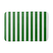 Tapis De Bain Rayures verticales vert émeraude et blanc (Devant)