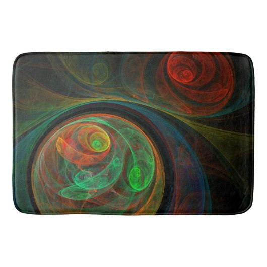 Tapis De Bain Reborn Green Art Abstrait (Devant)