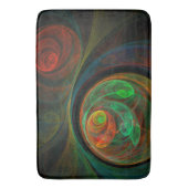 Tapis De Bain Reborn Green Art Abstrait (devant Vertical)