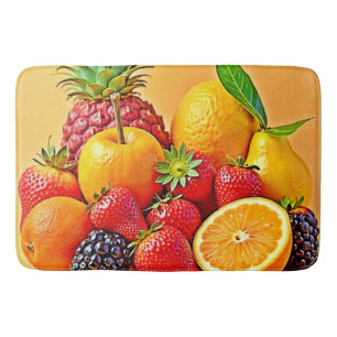 Tapis De Bain Récolte de fruits vibrants : une conception de réc