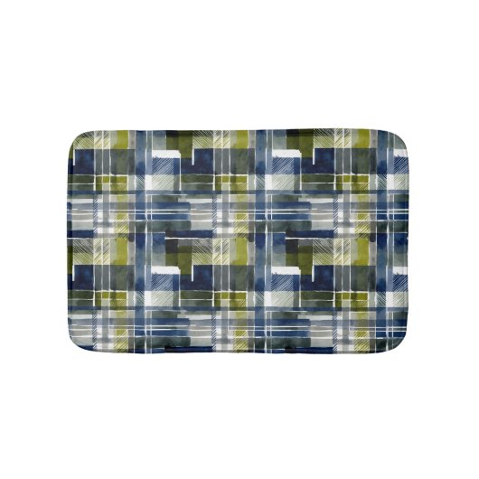 Tapis De Bain rectangles abstraits sans couture (Devant)