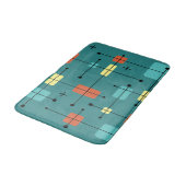 Tapis De Bain Rectangles arrondies Carré Turquoise (Angle)