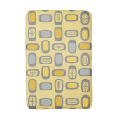 Tapis De Bain Rectangles arrondis jaune gris Midcentury MCM (Devant (Vertical))