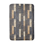 Tapis De Bain Rectangles Bleu Marine Crème Marron (Devant (Vertical))