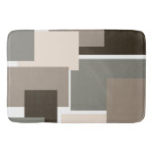 Tapis De Bain Rectangles Brown, grises, taupes et ivoire (Devant)