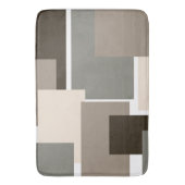 Tapis De Bain Rectangles Brown, grises, taupes et ivoire (devant Vertical)