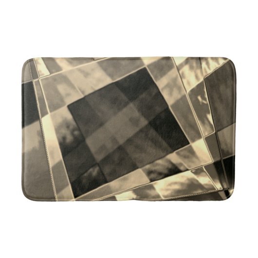 Tapis De Bain Rectangles inclinées dans les tons bois ou beige? (Devant)