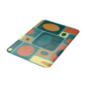 Tapis De Bain Rectangles turquoise modernes du milieu du siècle (Angle)