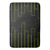 Tapis De Bain Rectangles Vert Lime et Noir (devant Vertical)