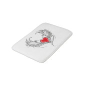 Tapis De Bain Red Angel Coeur avec ailes (Angle)