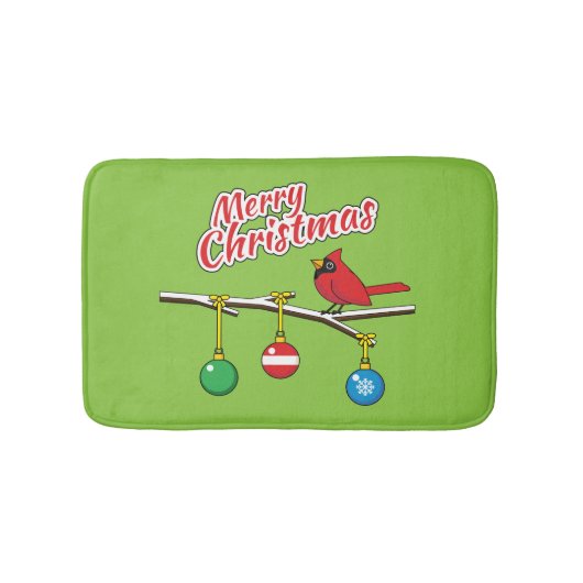 Tapis De Bain Red Cardinal on Christmas (Devant)