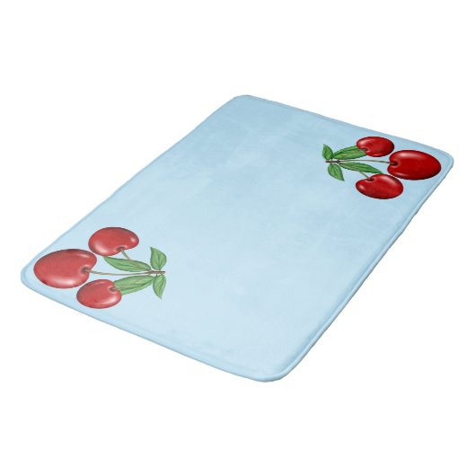 Tapis De Bain Red Cherry Cherries Design Customizable (Angle)