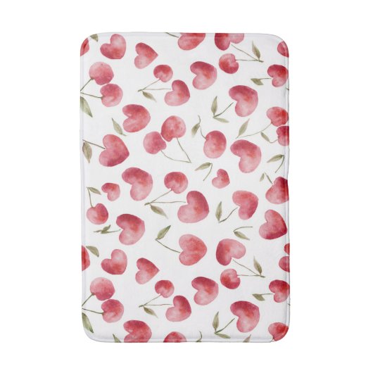 Tapis De Bain Red Cherry Hearts (Devant (Vertical))