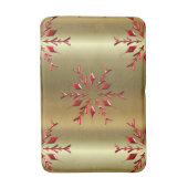 Tapis De Bain Red Christmas Stars on Gold (Devant (Vertical))