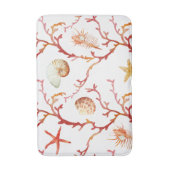 Tapis De Bain Red Coral & Seashells Bath Mat (Devant (Vertical))