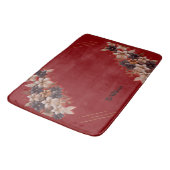 Tapis De Bain Red Floral Geometric Bath Mat (Angle)
