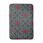 Tapis De Bain Red Floral With Green and Blue (Devant (Vertical))