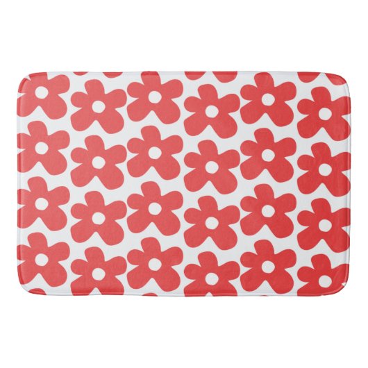 Tapis De Bain Red Flower pattern (Devant)