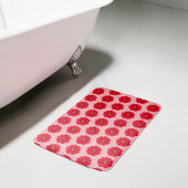 Tapis De Bain Red Flower Seamless Pattern Bath Mat