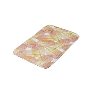 Tapis De Bain Red Gold Yellow Feuilles Automne saison Art Motif
