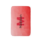 Tapis De Bain Red gradient geometric mesh pattern Monogram (Devant (Vertical))