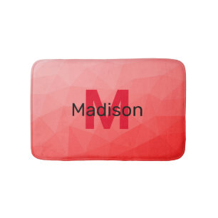 Tapis De Bain Red gradient geometric mesh pattern Monogram