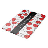 Tapis De Bain Red Lollipops, Heart Lollipops, Lolly, Your Name (Angle)