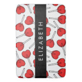 Tapis De Bain Red Lollipops, Heart Lollipops, Lolly, Your Name (devant Vertical)