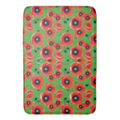Tapis De Bain Red Poppies Apple Green (devant Vertical)