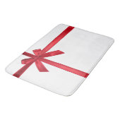 Tapis De Bain Red Satin Ribbon Bow Fête de Noël (Angle)