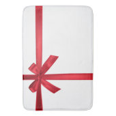 Tapis De Bain Red Satin Ribbon Bow Fête de Noël (devant Vertical)