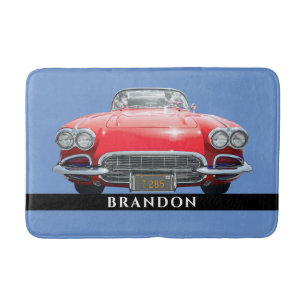 Tapis De Bain Red Sport's Car, Personnaliser le nom