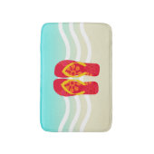 Tapis De Bain Red Summer Beach Flip Flops Bath Mat (Devant (Vertical))
