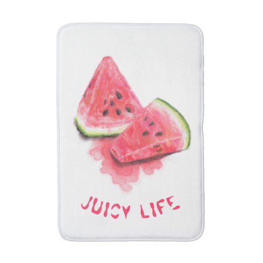 Tapis De Bain Red Sweet Juicy Watermelon (Devant (Vertical))