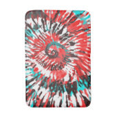 Tapis De Bain Red Teal Black White et Grey Tie Dye (Devant (Vertical))