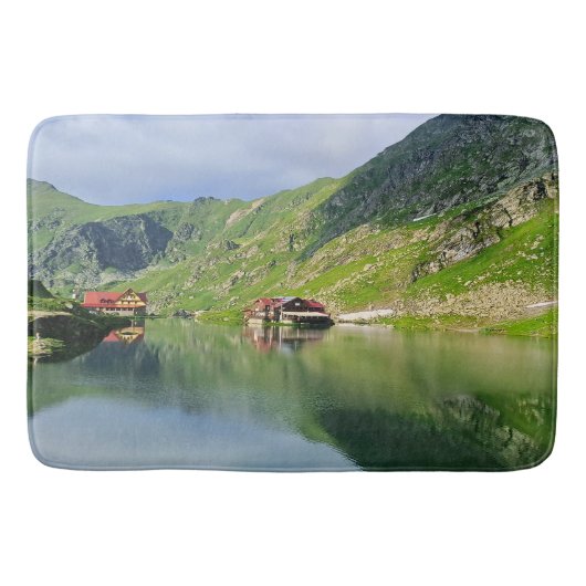 Tapis De Bain Reflet du lac Bâlea – Impression alpine des Carpat (Devant)